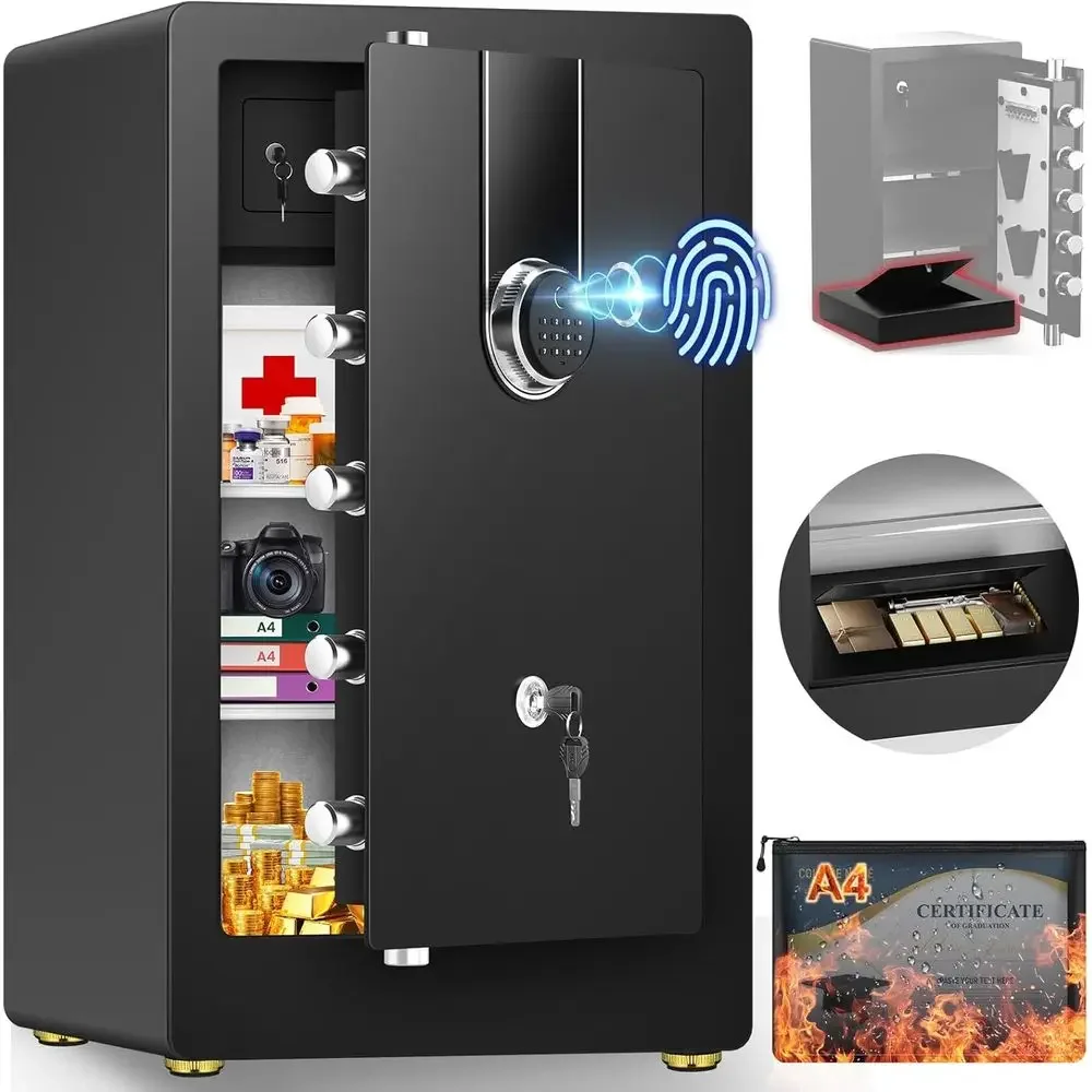 Home Security Officer - Extra Large Biometric Safe with Fingerprint