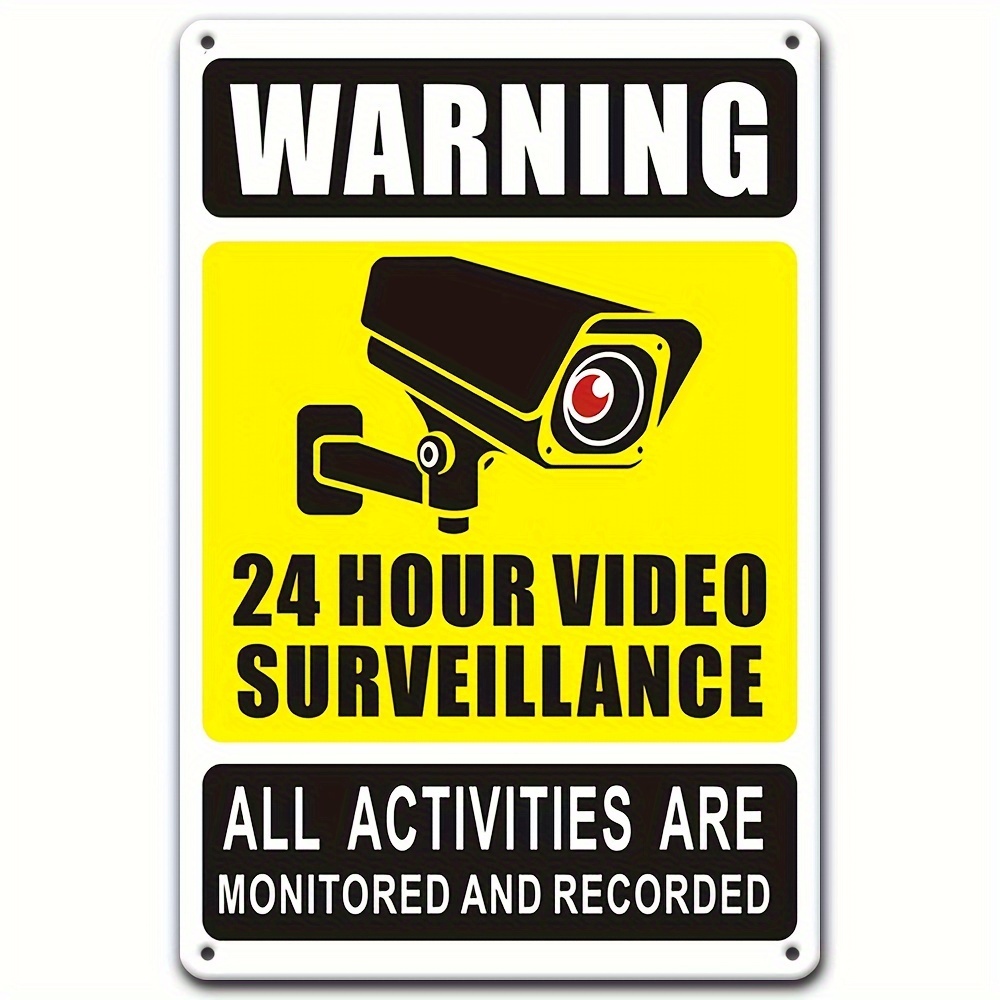 Home Security Packages - 24/7 Video Surveillance Warning Sign -