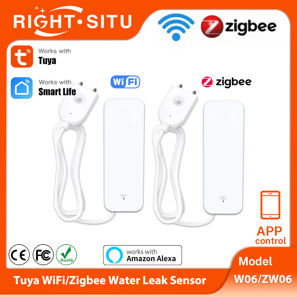 Home Security Gadgets - Tuya WiFi Zigbee Water Sensor Smart