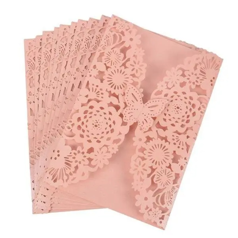Home Security Laser - 10pcs/pack Butterfly 3D Invitation Card Flower