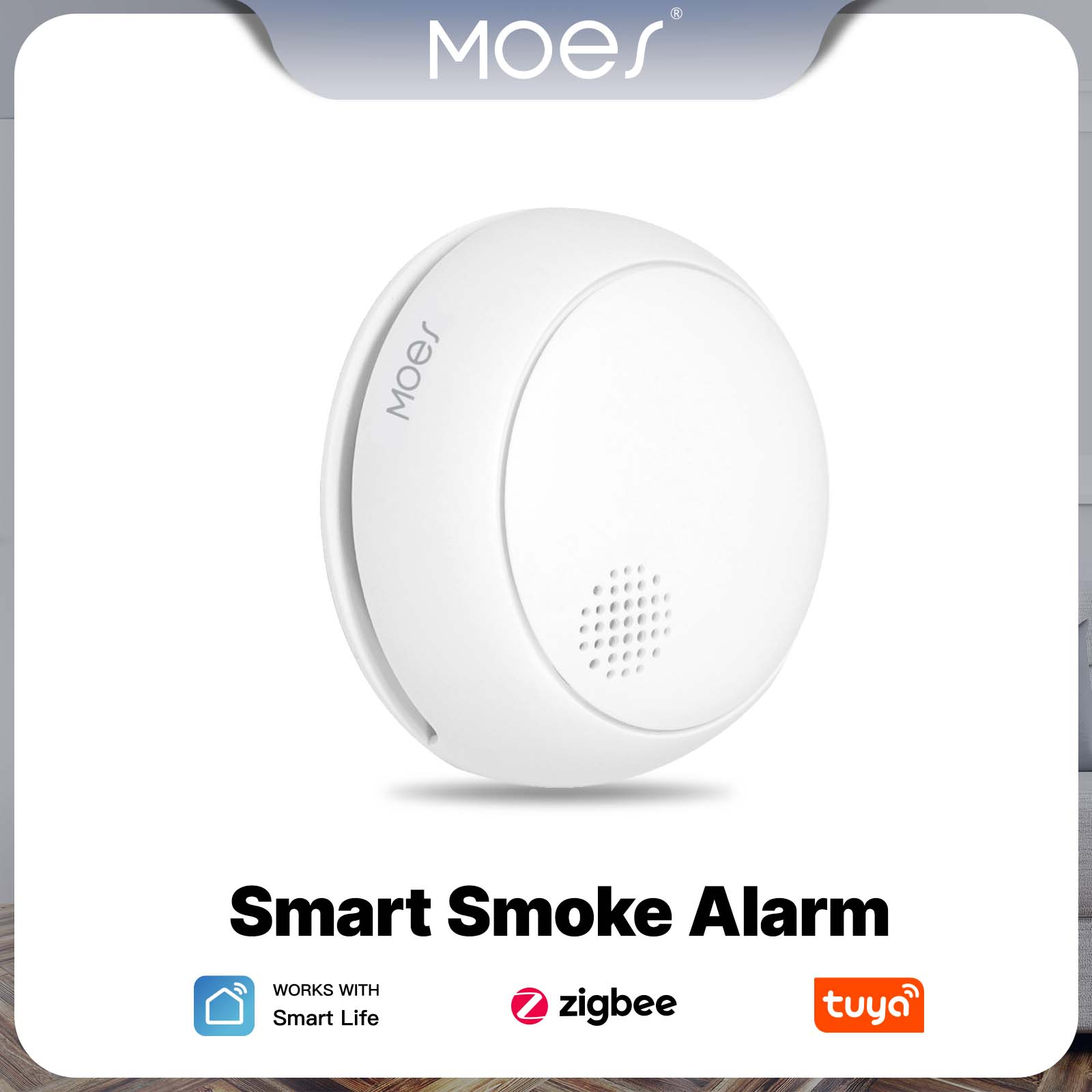 Home Security Gadgets - MOES ZigBee Smart Smoke Alarm Detector