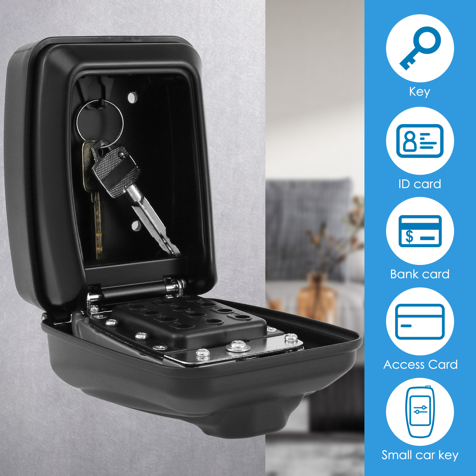 Key Lock Box Wall-Mount Secret - Home Security Officer recension och pris