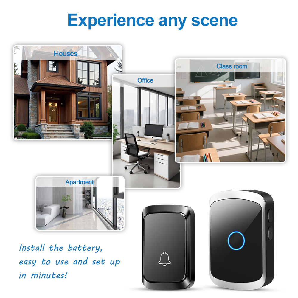 Smart Wireless Doorbell Door C - Home Security Bell recension och pris