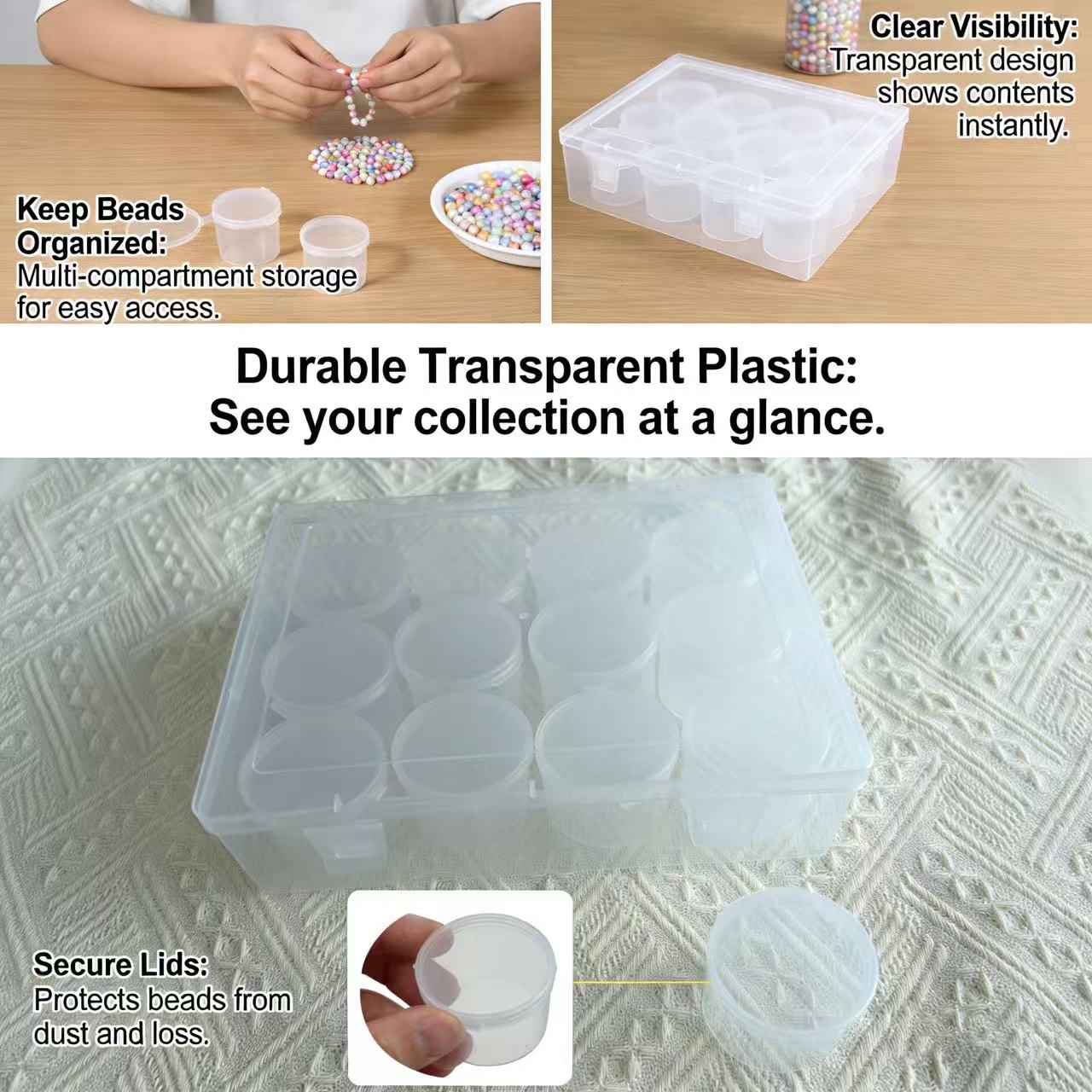 12-Pack White Transparent Plas - Home Security Officer recension och pris