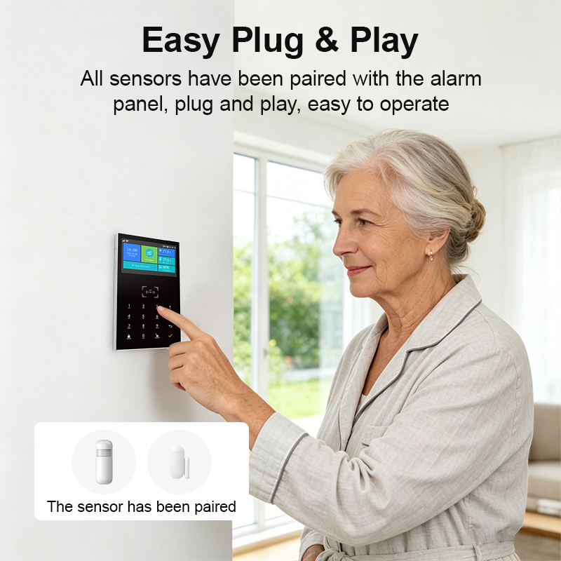Smart Home Alarm System 2.4G W - Home Security No Monthly Fee recension och pris