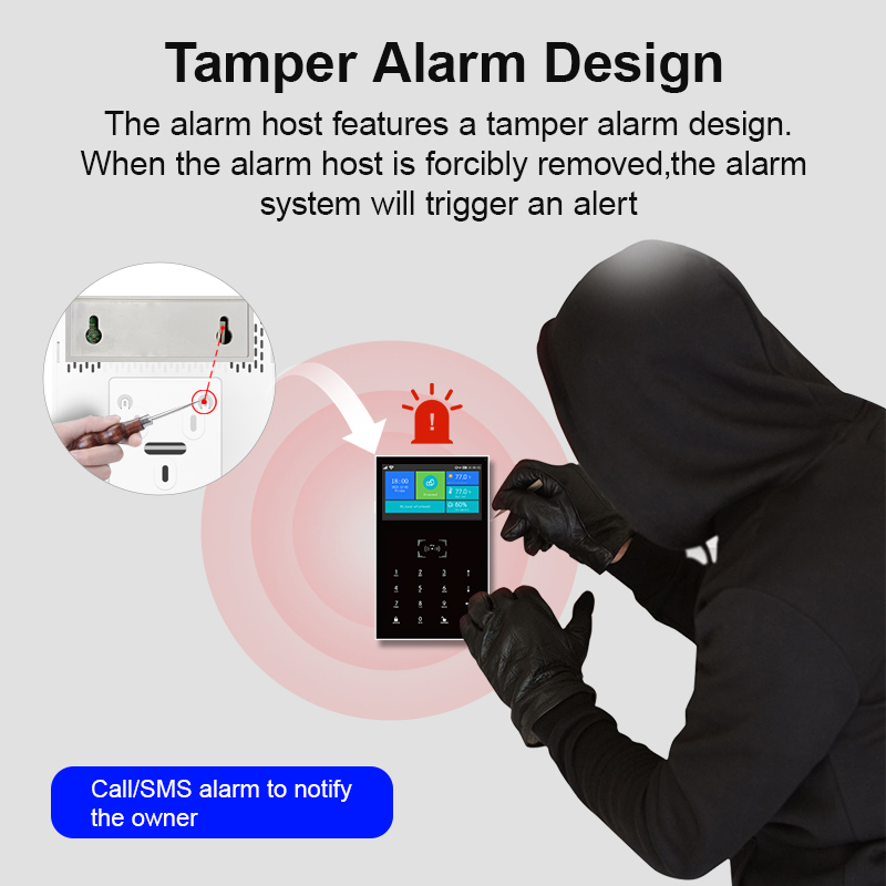 Smart Home Alarm System 2.4G W - Home Security No Monthly Fee recension och pris