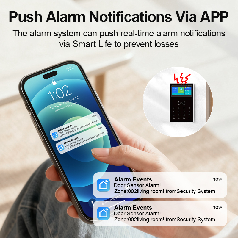Smart Home Alarm System 2.4G W - Home Security No Monthly Fee recension och pris