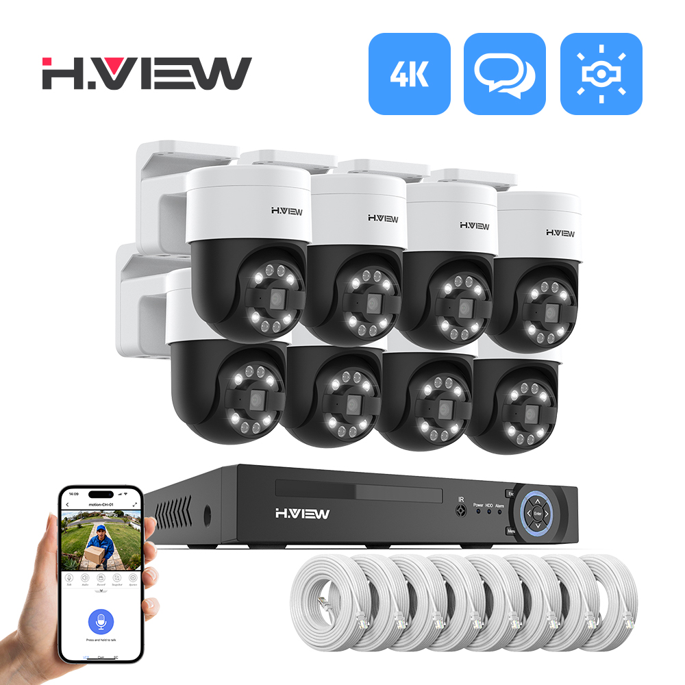 H.view 8Ch 4K 5MP 8MP Cctv Sec - Home Security Packages recension och pris