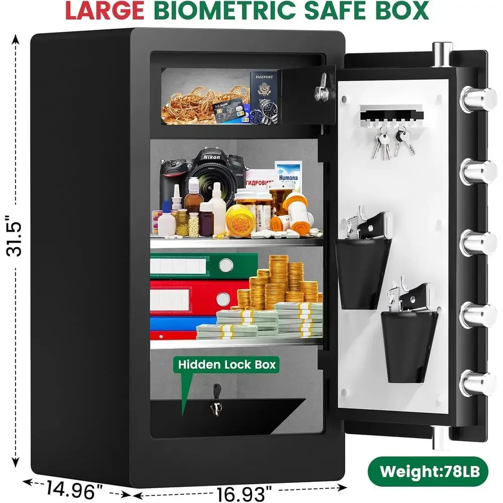 Extra Large Biometric Safe wit - Home Security Officer recension och pris