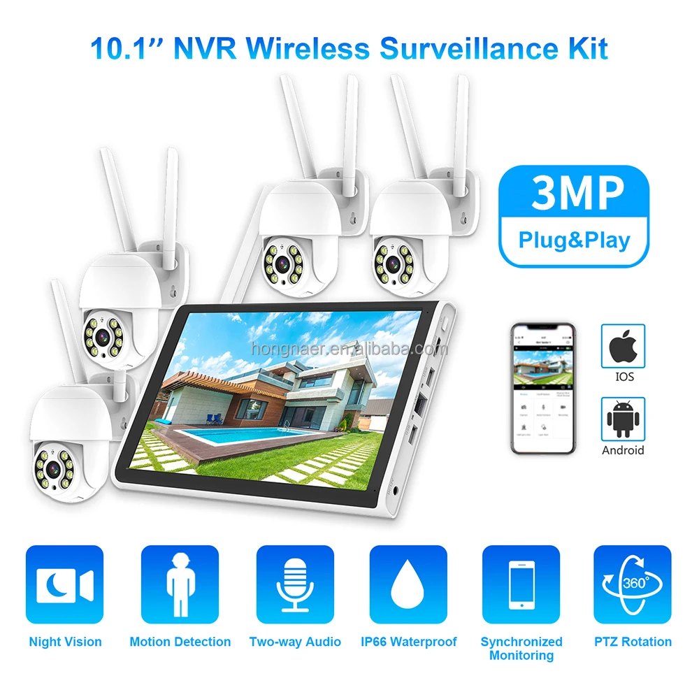 2026 Hongnaer 3MP 4 Channel Wi - Home Security Cameras Wireless recension och pris