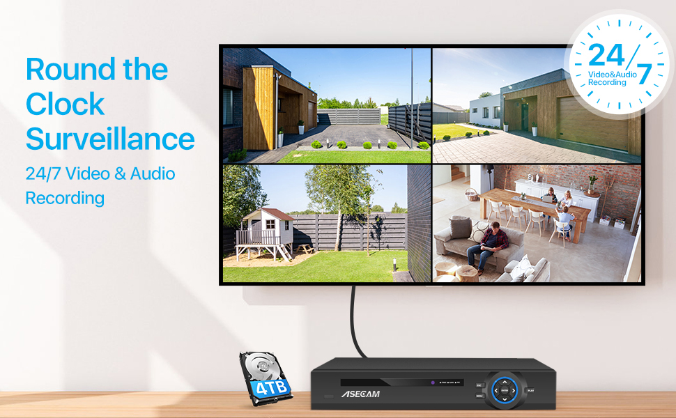 Super 8MP POE NVR Video Record - Home Security Camera System recension och pris