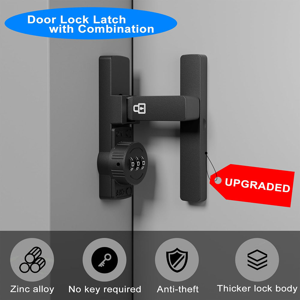 Security Barn Door Lock 3-Digi - Home Security For Doors recension och pris