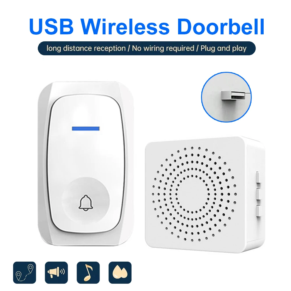 USB Wireless Doorbell Smart We - Home Security Bell recension och pris