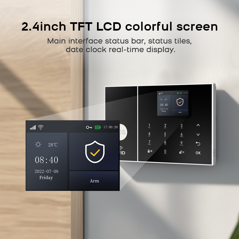 Smart Home Alarm System 4G WiF - Home Security No Monthly Fee recension och pris