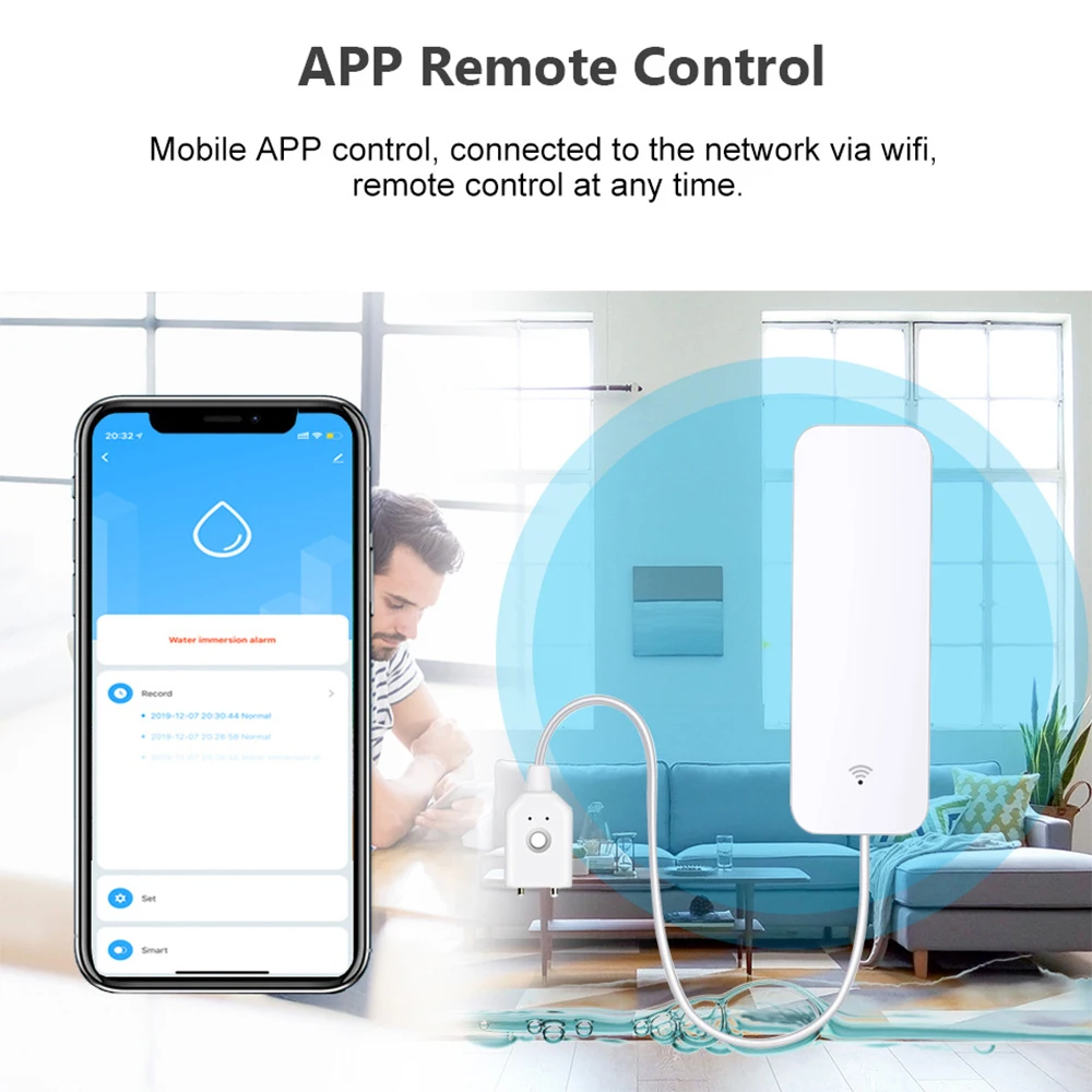 Tuya WiFi Zigbee Water Sensor  - Home Security Gadgets recension och pris