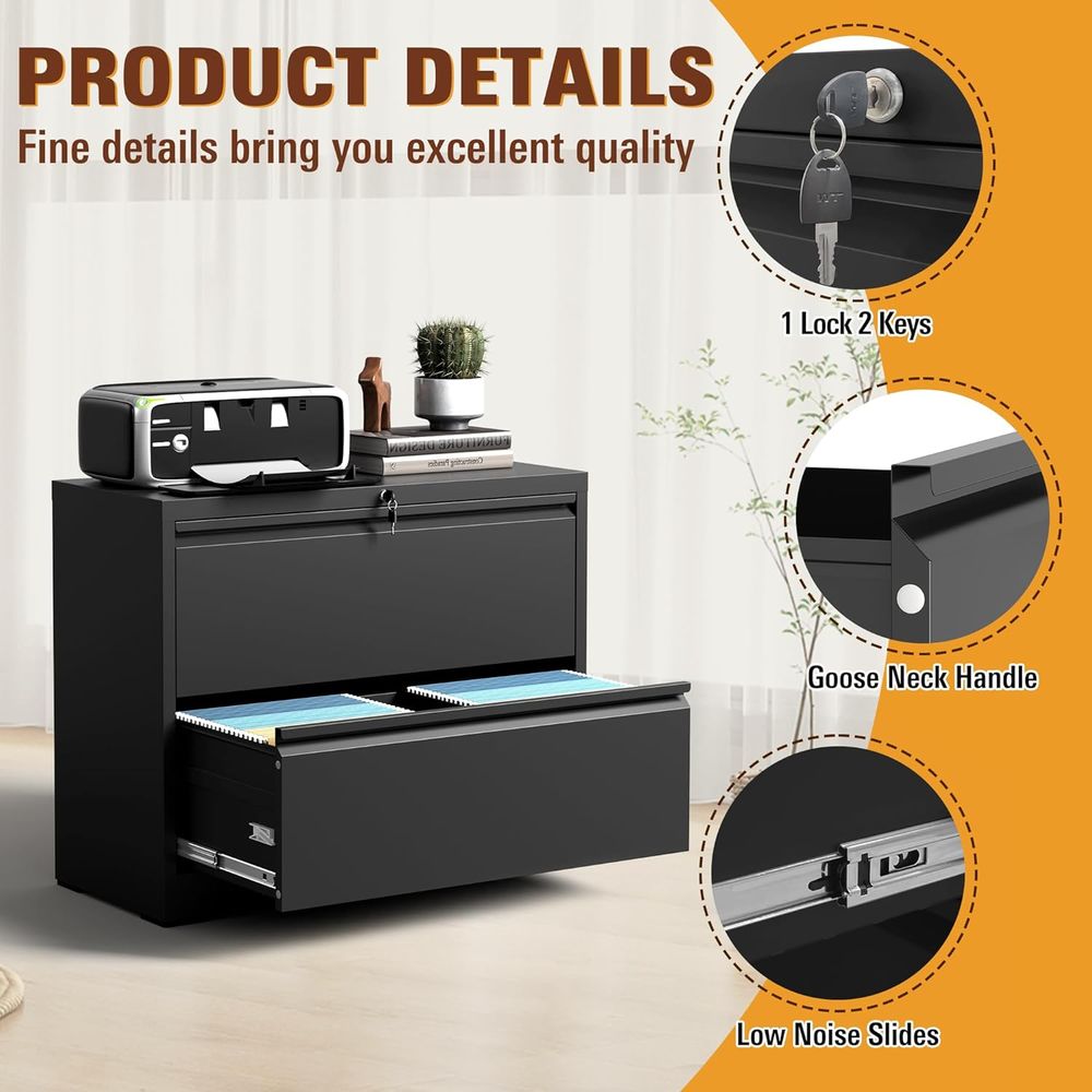 2 Drawer Lockable Metal Filing - Home Security Letters recension och pris