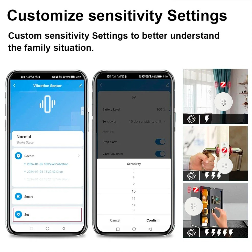 Tuya ZigBee Smart Vibration &  - Home Security Alarm recension och pris