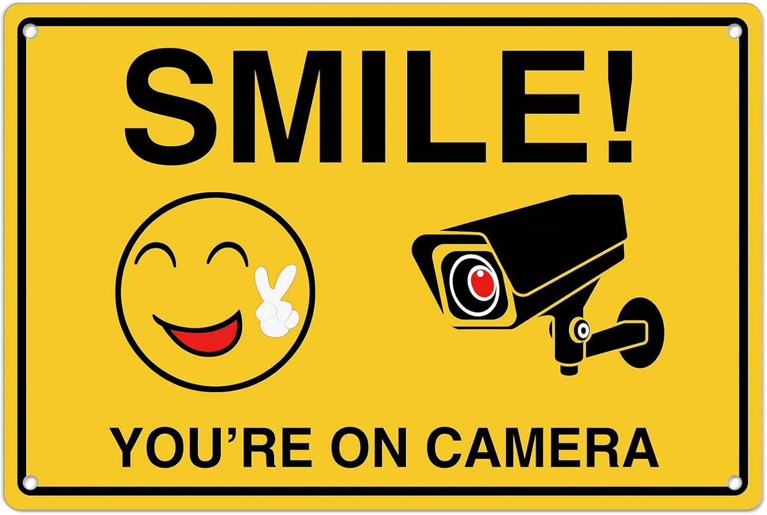 Smile Youre On Camera Signs ;  - Home Security Packages recension och pris