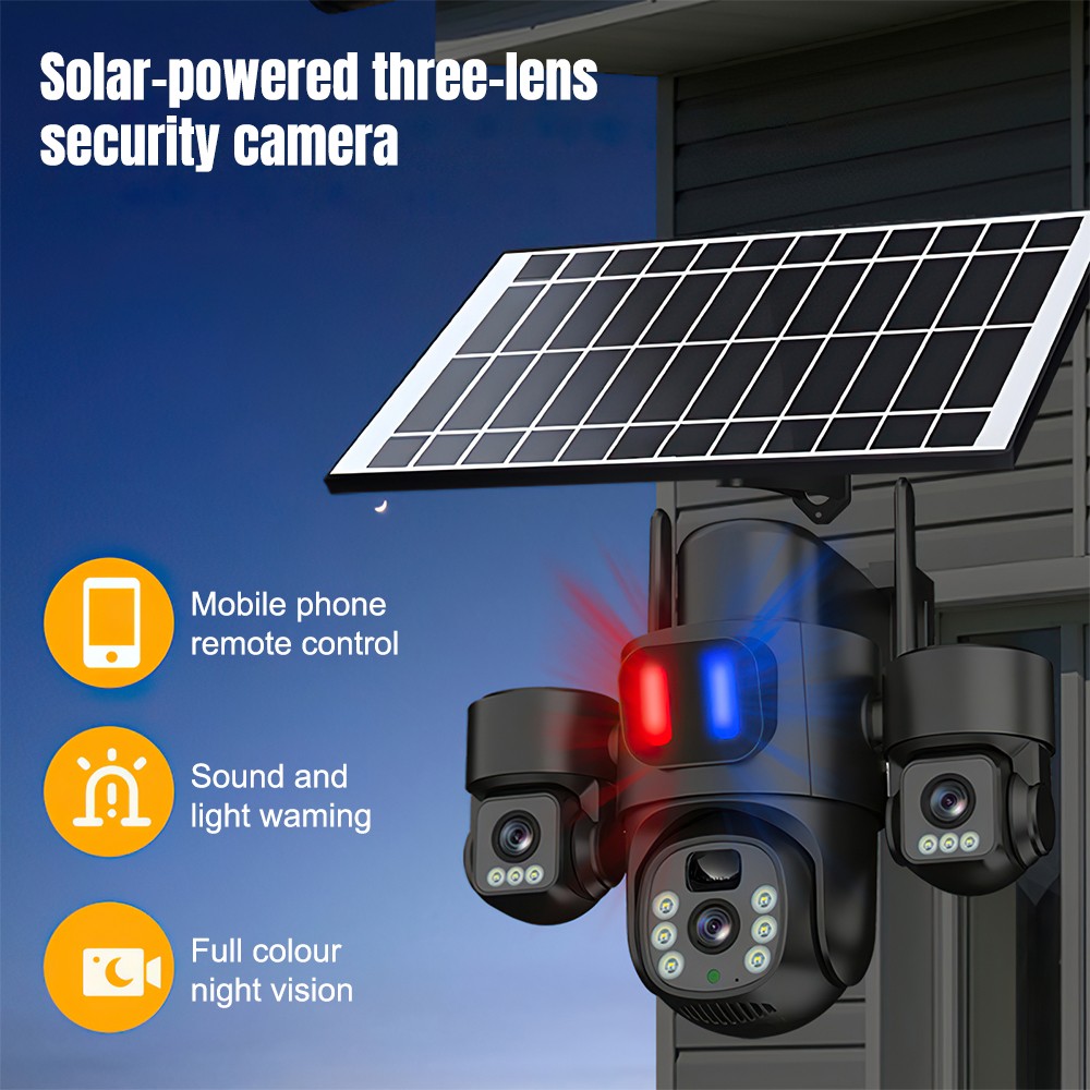 Solar WiFi PTZ Camera Outdoor  - Home Security Kamera recension och pris