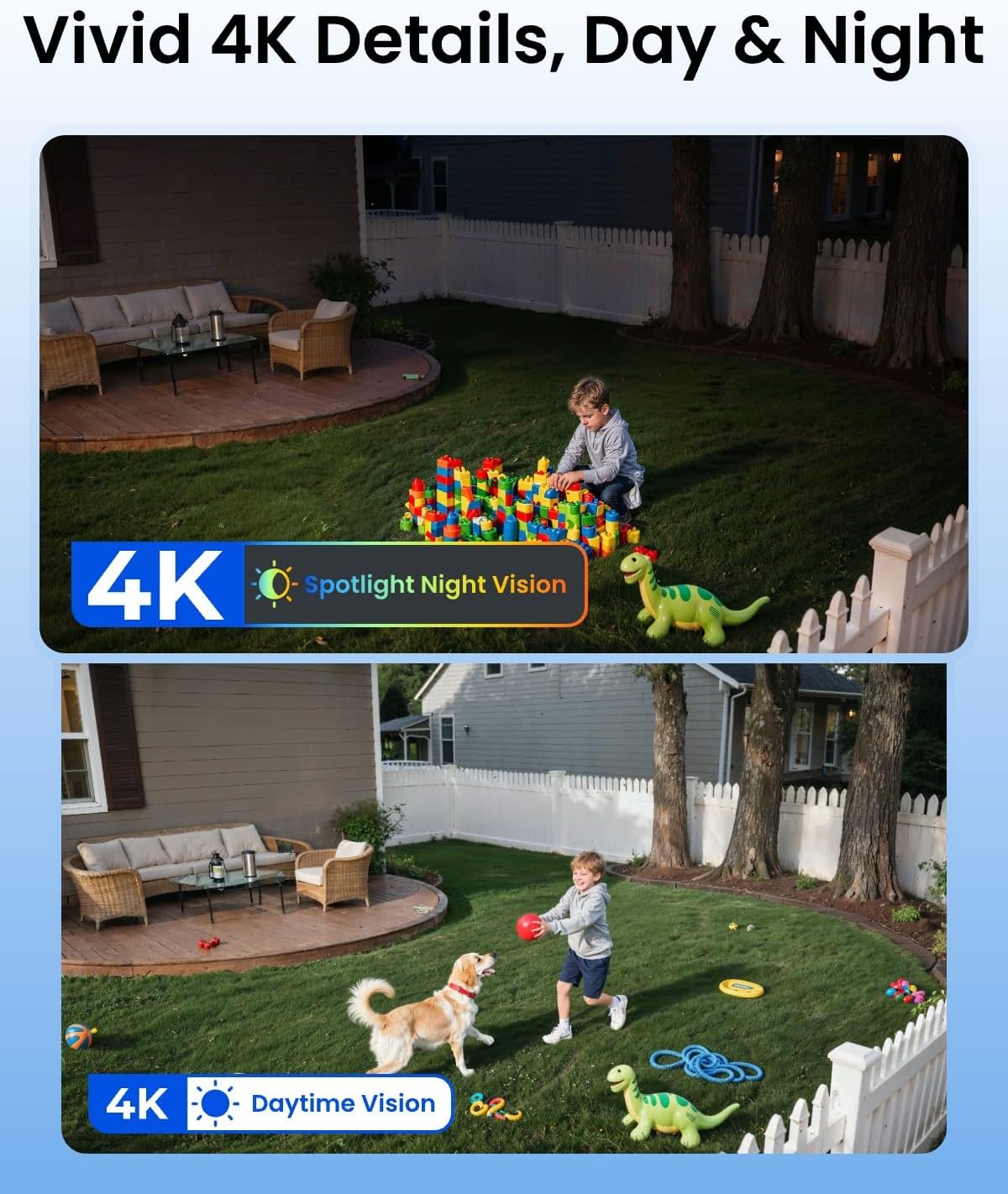4K Wireless Outdoor Solar Secu - Home Security No Monthly Fee recension och pris