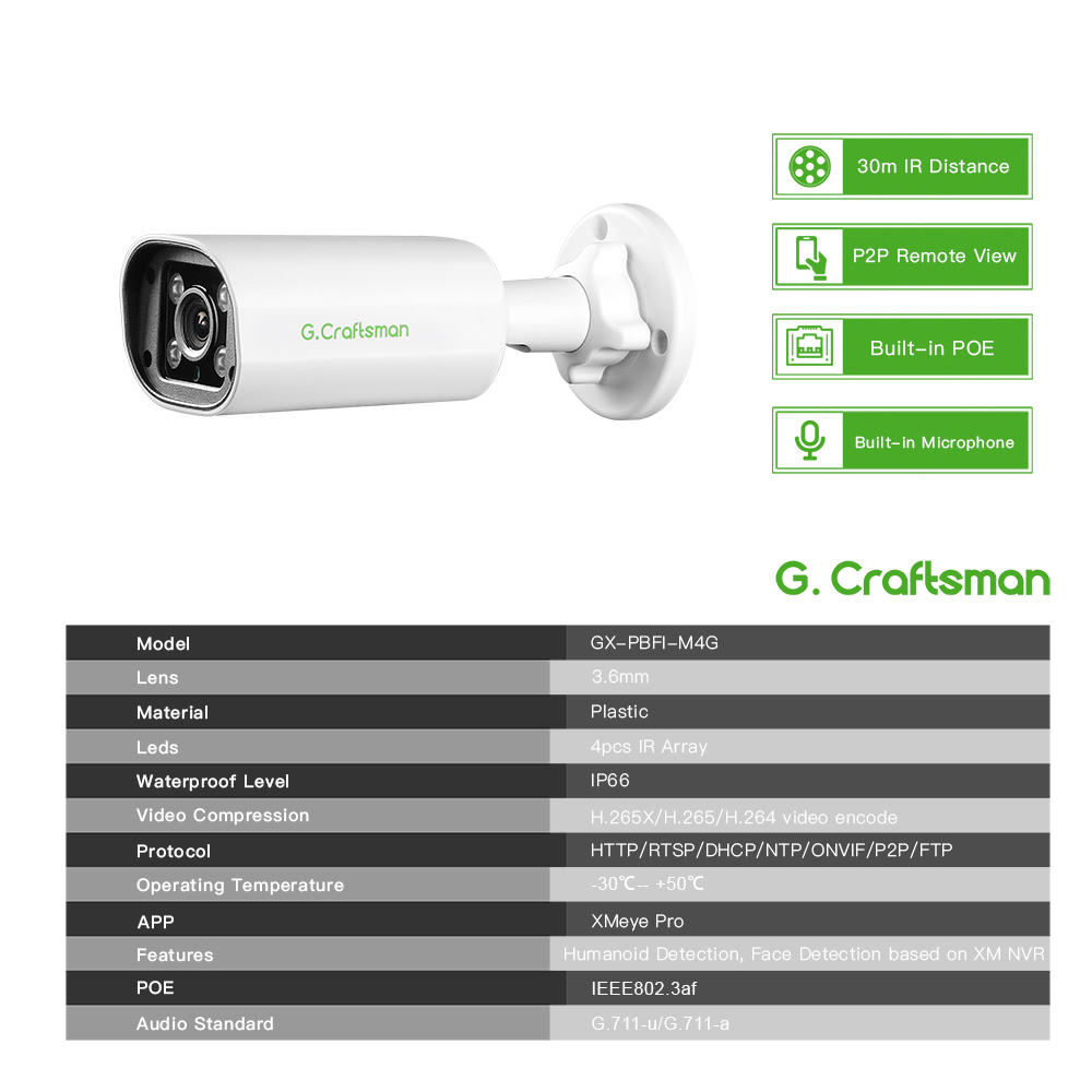C GC PB 4MP POE IP Camera,Buil - Home Security Packages recension och pris