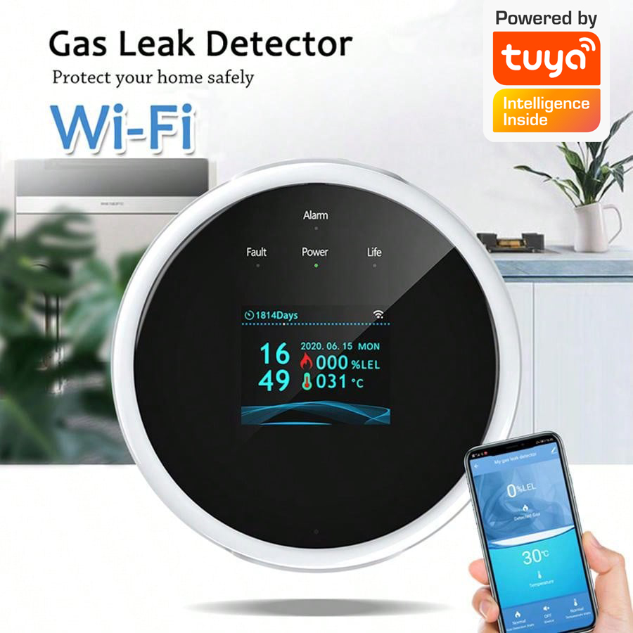 2.4G WiFi Gas Alarm Sensor Com - Home Security Gadgets recension och pris