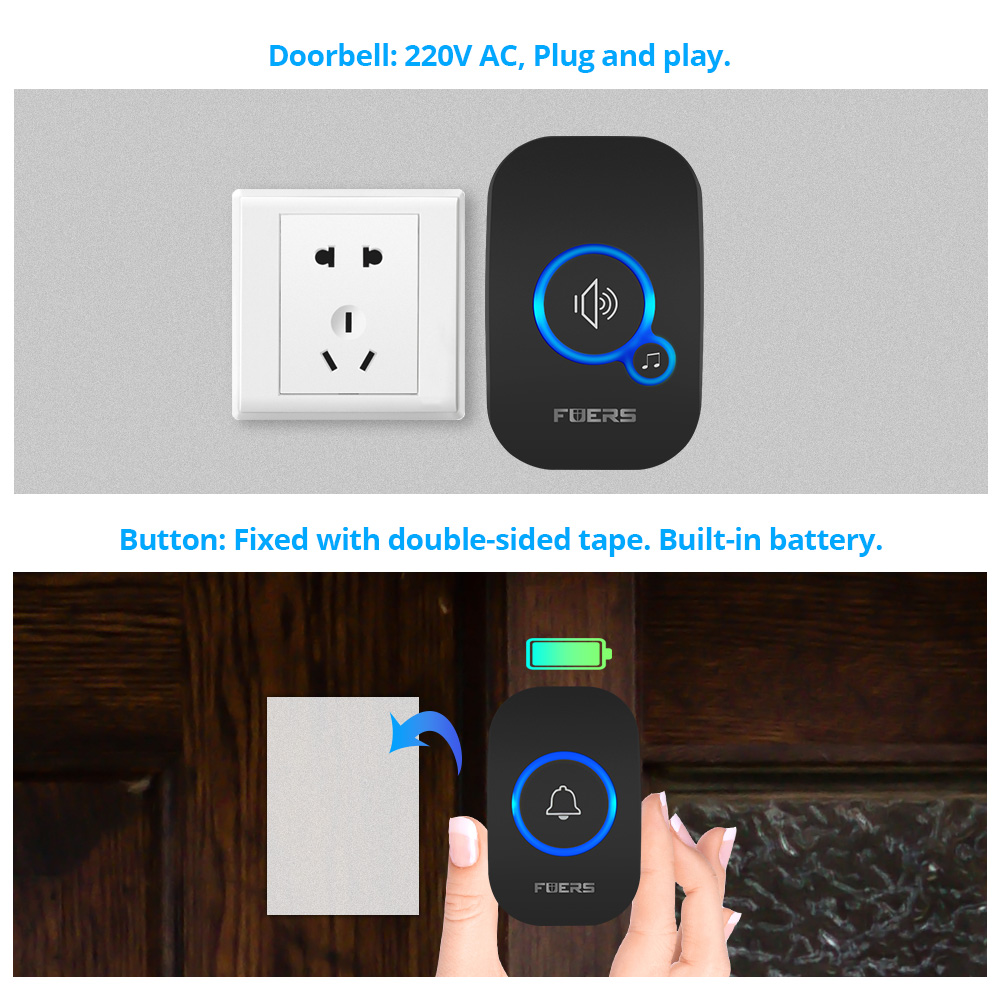 Fuers Wireless Doorbell Home W - Home Security Bell recension och pris