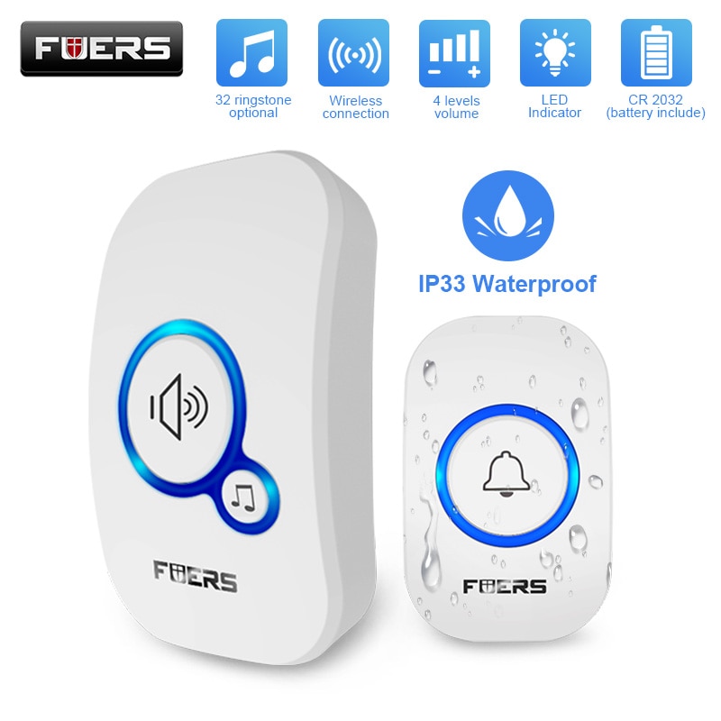 Fuers Wireless Doorbell Waterp - Home Security Bell recension och pris