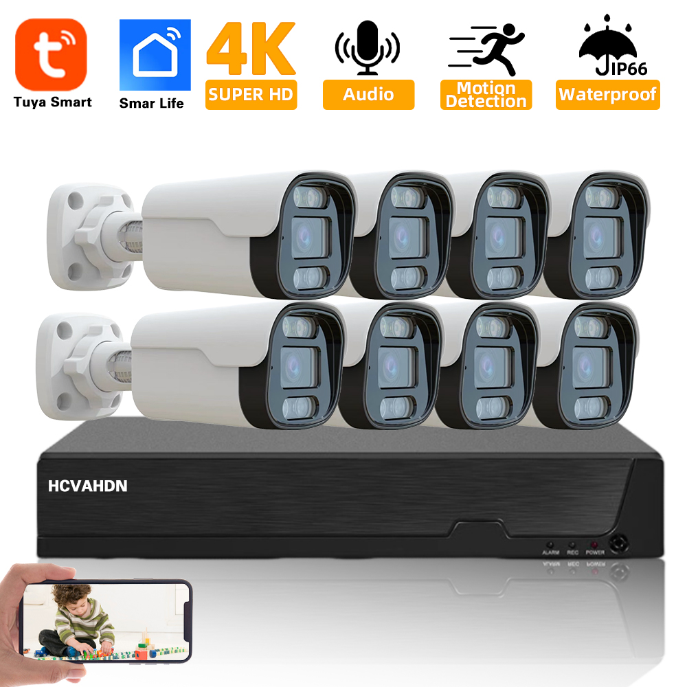 4K 8MP TUYA Security Kit 8CH P - Home Security Camera System recension och pris