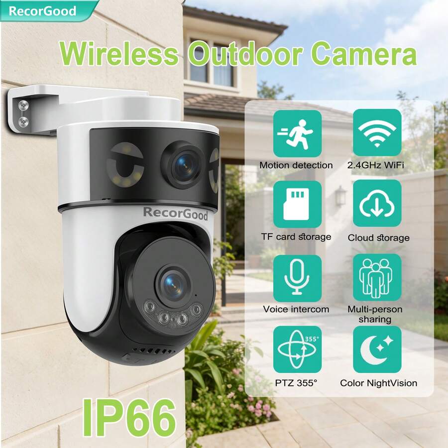 RecorGood Dual-Lens Dual-View  - Home Security No Monthly Fee recension och pris