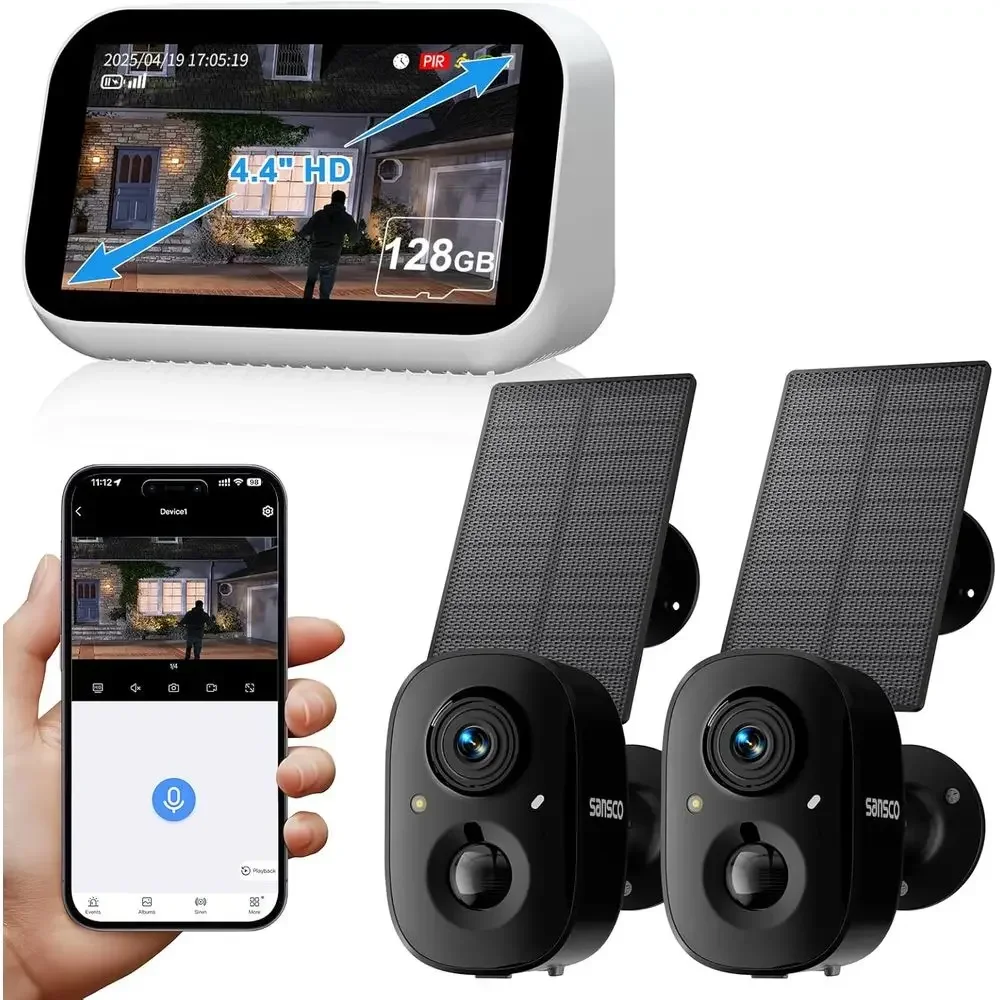 2K Solar Security Cameras Wire - Home Security No Monthly Fee recension och pris