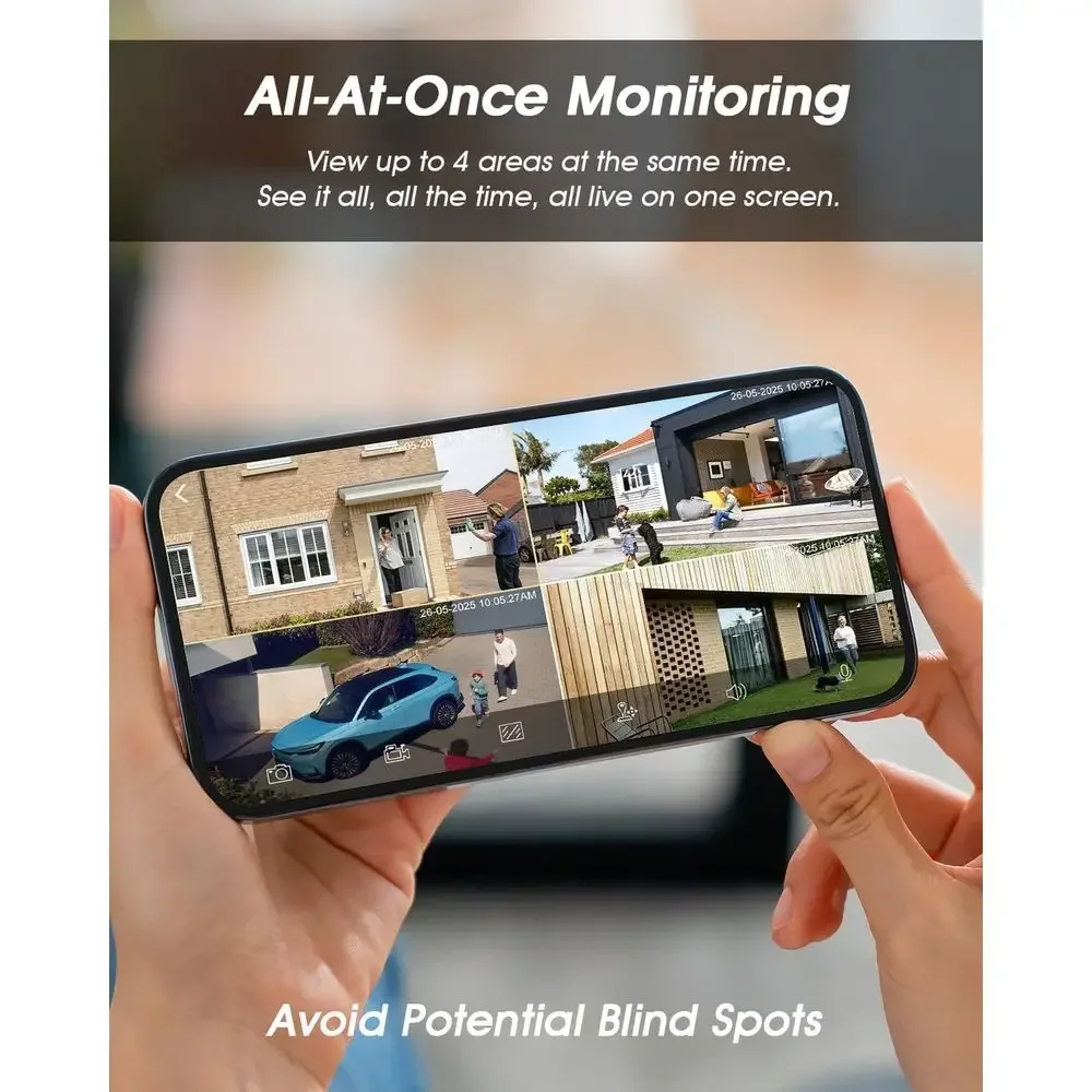 2K Solar Security Cameras Wire - Home Security No Monthly Fee recension och pris