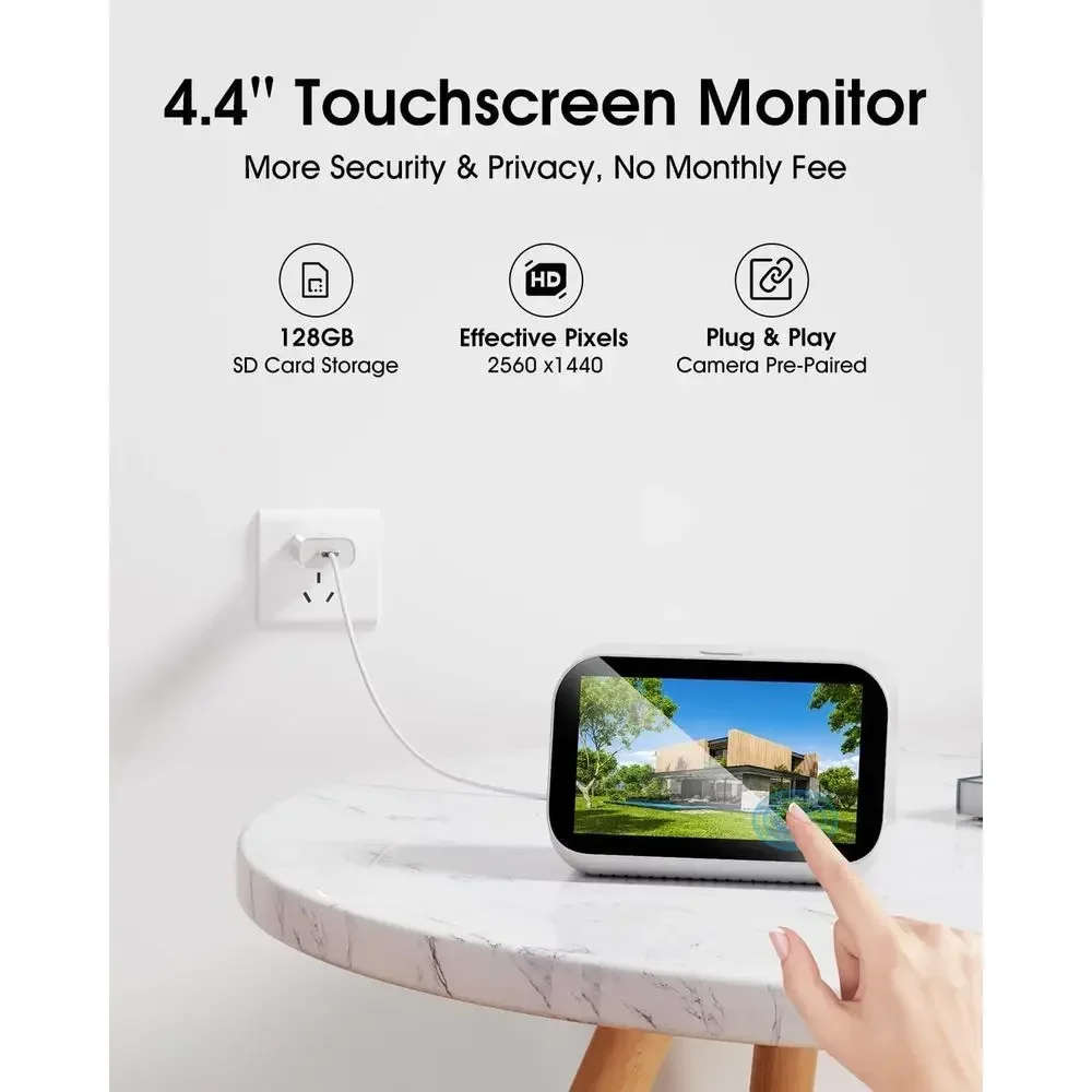 2K Solar Security Cameras Wire - Home Security No Monthly Fee recension och pris