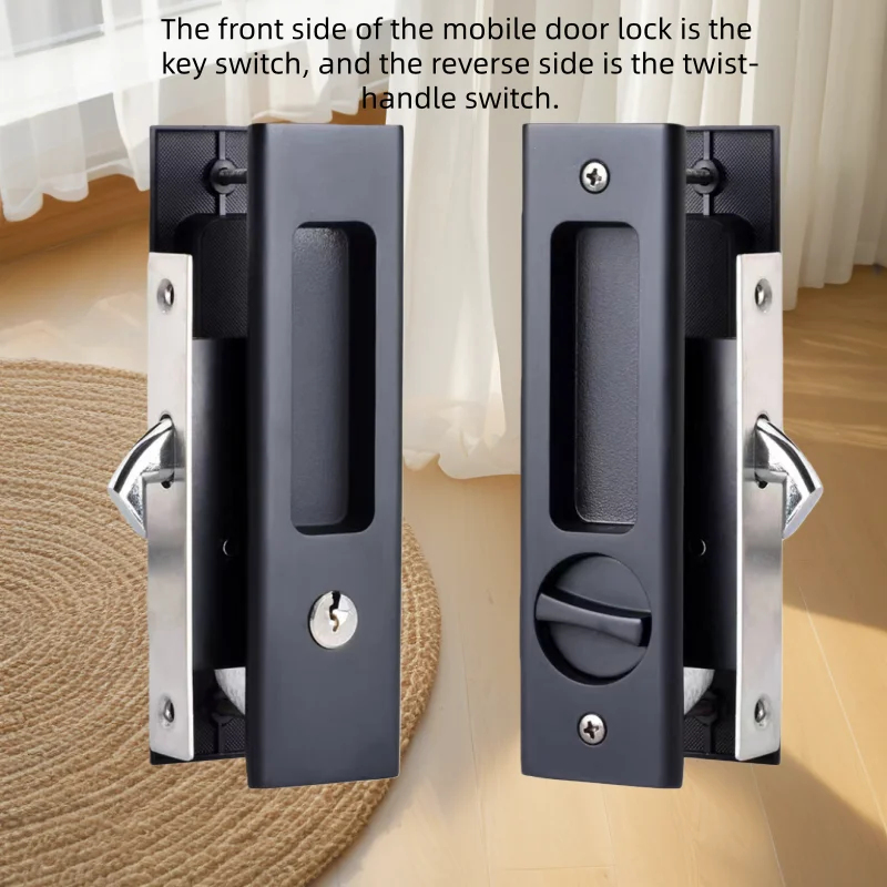 Heavy-Duty Black Sliding Door  - Home Security For Doors recension och pris