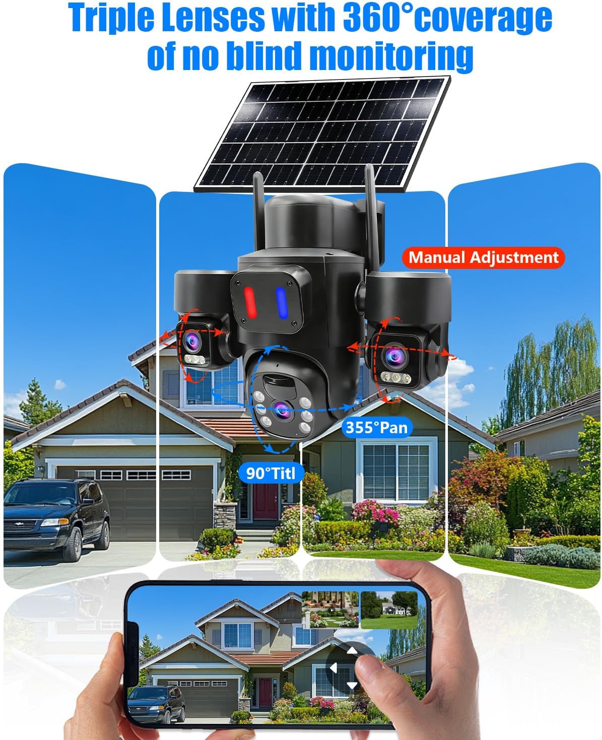 Outdoor Solar Security Camera  - Home Security No Monthly Fee recension och pris