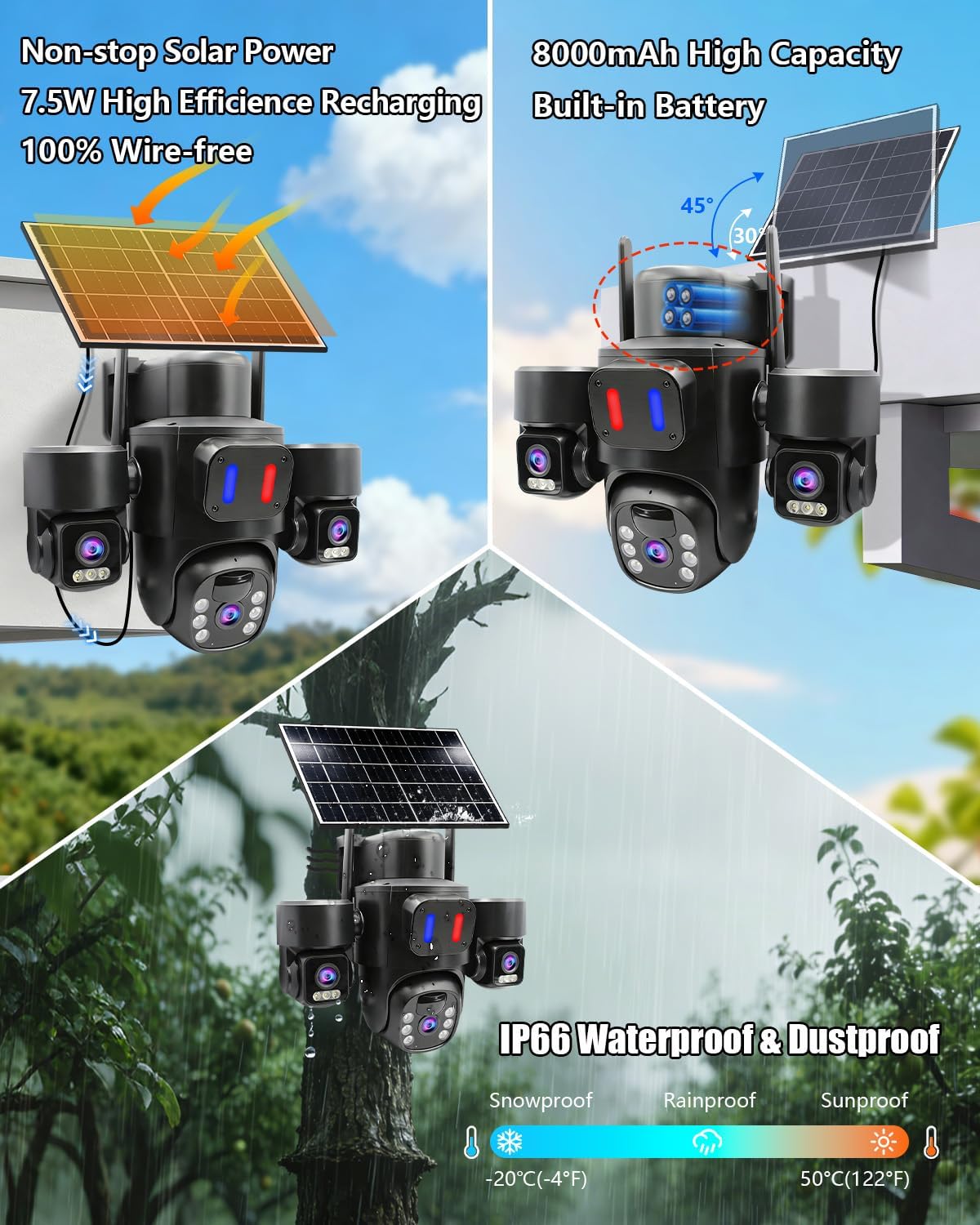 Outdoor Solar Security Camera  - Home Security No Monthly Fee recension och pris