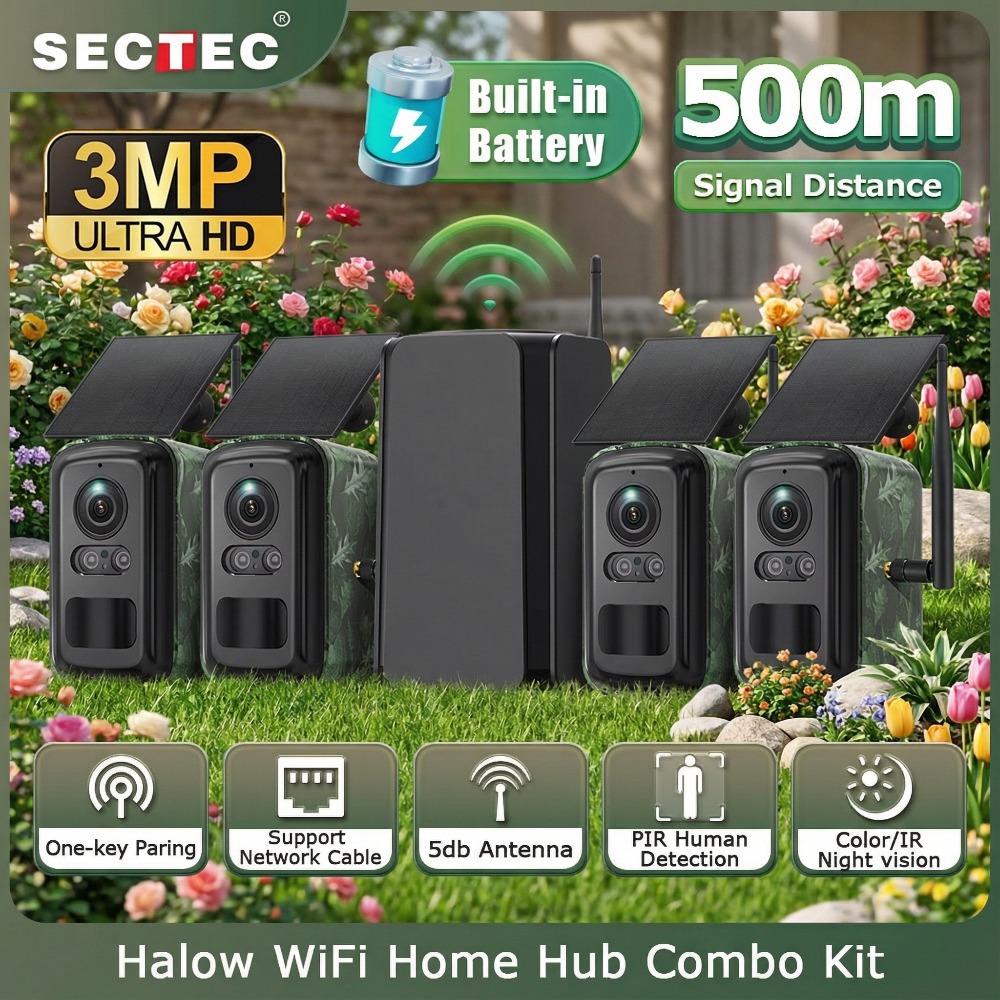 SECTEC HomeBase 4 Camouflage S - Home Security No Monthly Fee recension och pris