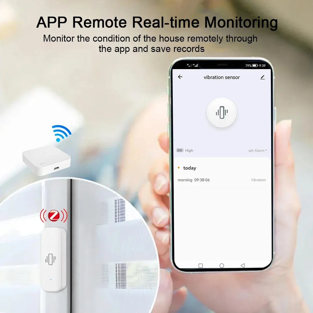 Tuya WiFi/Zigbee Smart Vibrati - Home Security Alarm recension och pris