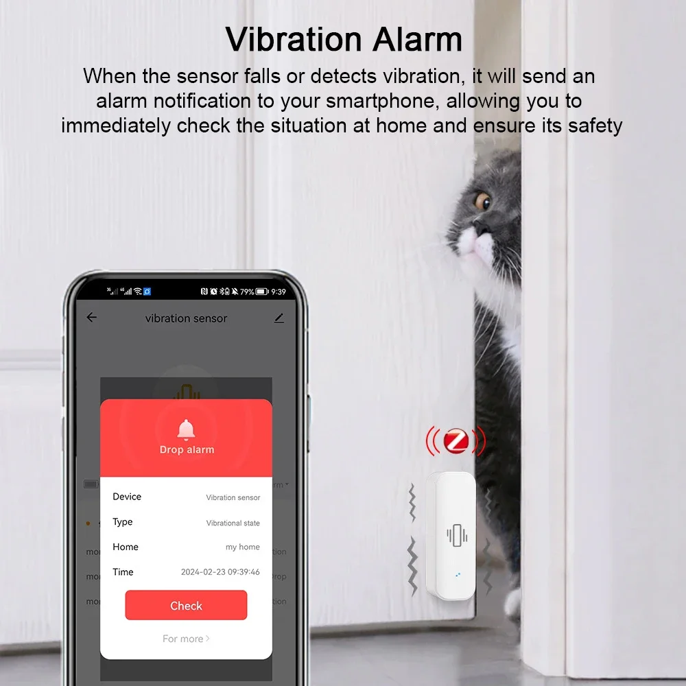 Tuya WiFi/Zigbee Smart Vibrati - Home Security Alarm recension och pris
