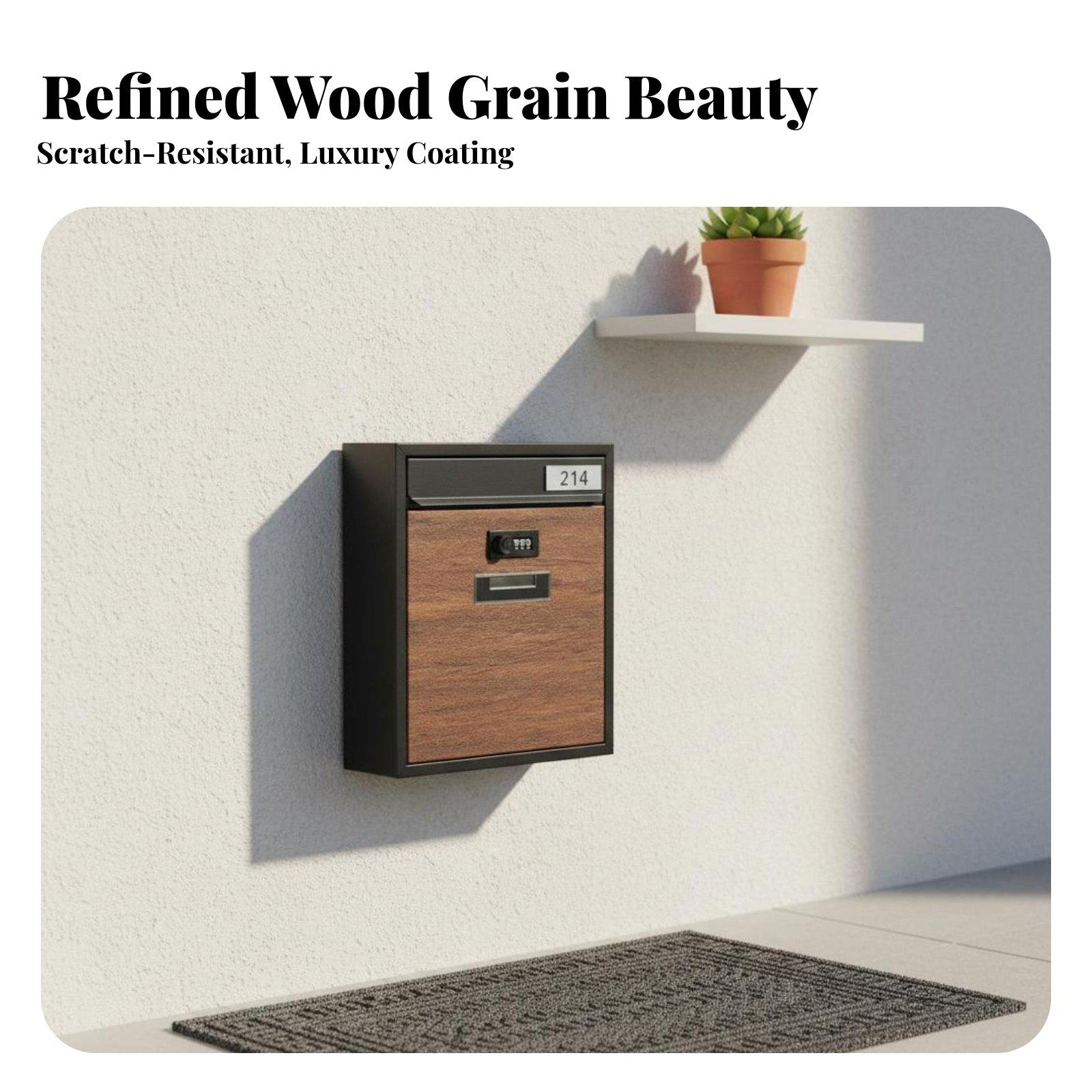 Modern Metal Mailbox with Comb - Home Security Letters recension och pris