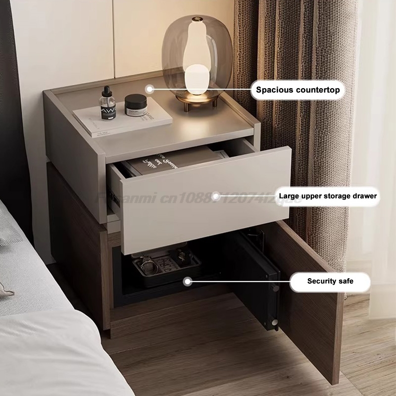 Italian Minimalist Nightstand  - Home Security Units recension och pris