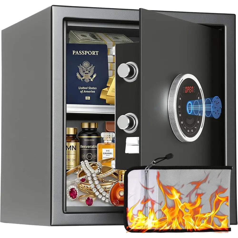 1.5 Auto-Open Biometric Safe w - Home Security Officer recension och pris
