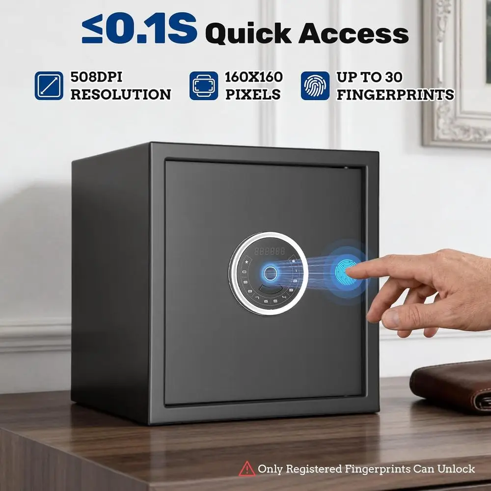1.5 Auto-Open Biometric Safe w - Home Security Officer recension och pris
