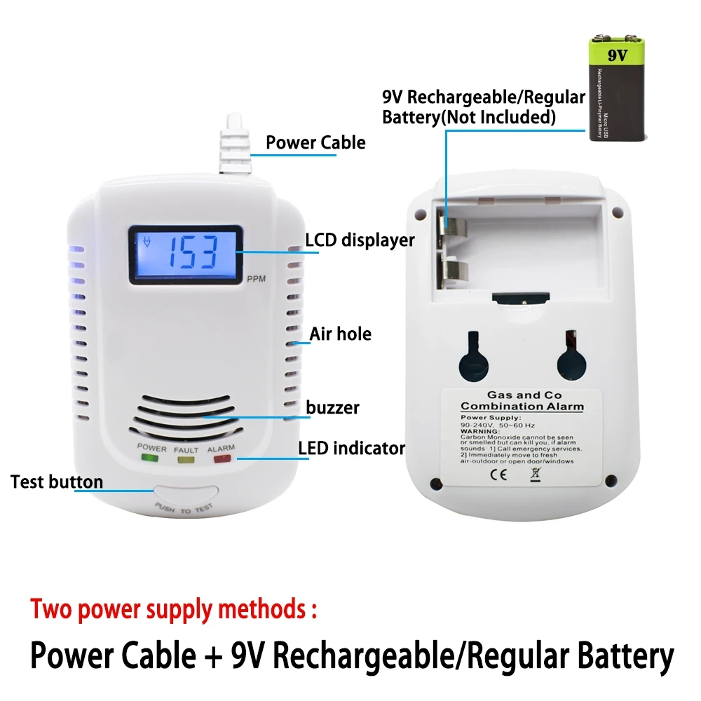 New CO Leak Detector 2-in-1 Ca - Home Security Alarm recension och pris